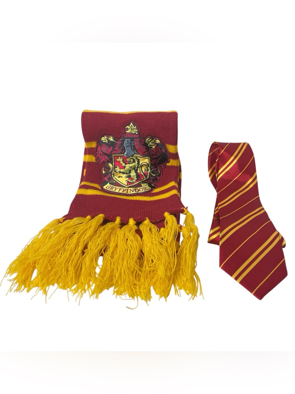 Harry Potter Gryffindor Scarf 6 x 51 Inches Red Gold Wizarding World and Tie